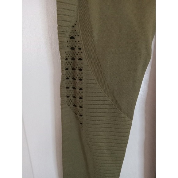 GYMSHARK Energy Seamless‎ Leggings Womens Size Small Olive Green High Rise - Picture 6 of 16